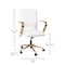 Flash Furniture White LeatherSoft Office Chair with Gold Arms GO-21111B-WH-GLD-GG - alternate 9